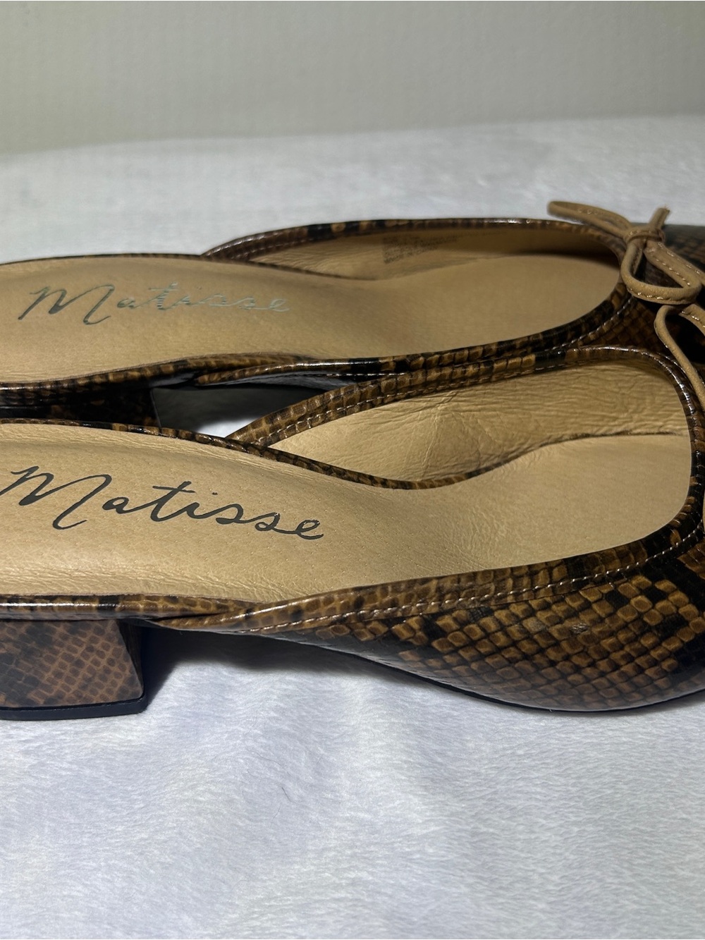 Matisse Basilio Snake Block Heels Mule  Women’s Shoes Size 7.5 - Picture 2 of 8